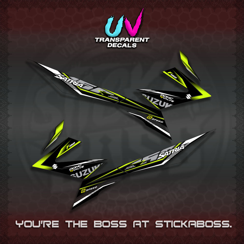 【PREMIUM UV PRINT】TRANSPARENT RAIDER 150 Fi SATRIA DECALS (2026 NTN N10)STICKER By STICKABOSS