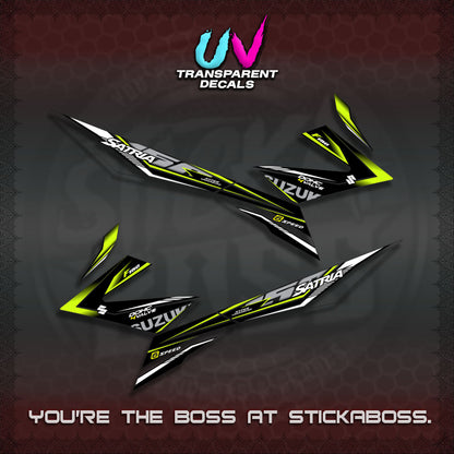 【PREMIUM UV PRINT】TRANSPARENT RAIDER 150 Fi SATRIA DECALS (2026 NTN N10)STICKER By STICKABOSS