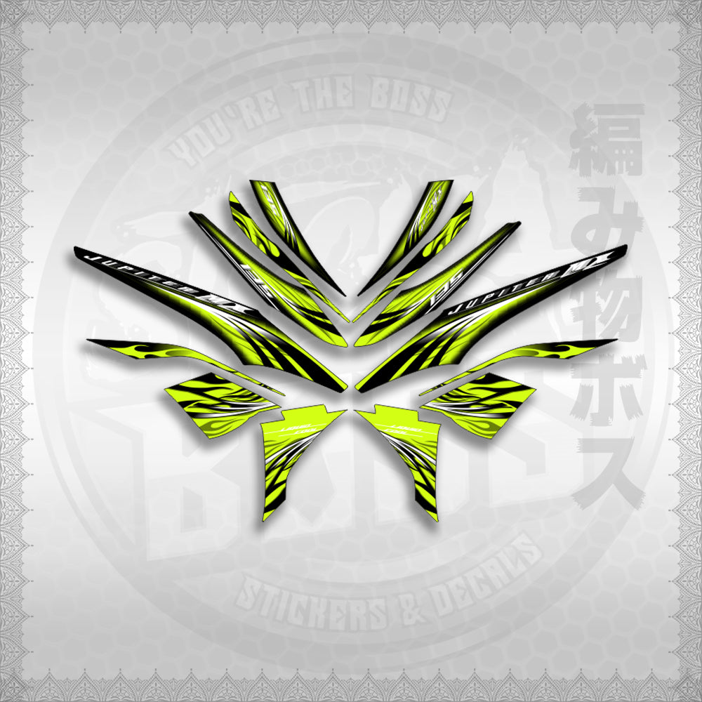 STICKER DECALS for SNIPER 135 MX JUPITER (S13509FICUBO)By STICKABOSS (SOFIE LAMINATED WATERPROOF)