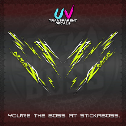 NMAX V2 UV TRANSPARENT DECALS (2024 NM A8 STYLE) STICKER DECALS By STICKABOSS
