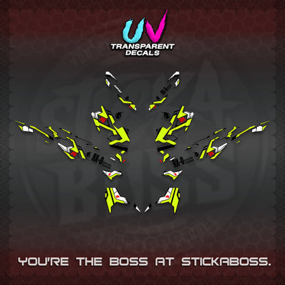 CLICK V3 VARIO UV TRANSPARENT DECALS (UNICORN GUNDAM DESIGN) STICKER DECALS By STICKABOSS