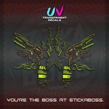 AEROX V3 ALPHA TURBO UV TRANSPARENT DECALS (SUKI 2FAST & 2FURIOUS)STICKER DECALS By STICKABO