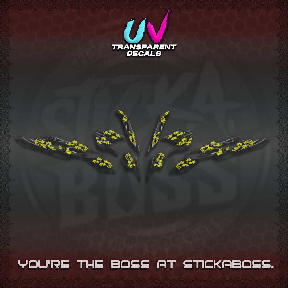 CLICK 125 V3 UV TRANSAPARENT DECALS (2026 SAKURA WIND DESIGN)STICKER DECALS By STICKABOSS
