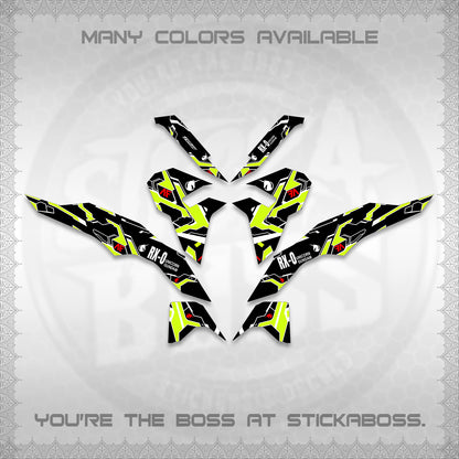 CLICK V3 VARIO DECALS (UNICORN GUNDAM DESIGN) STICKER DECALS By STICKABOSS