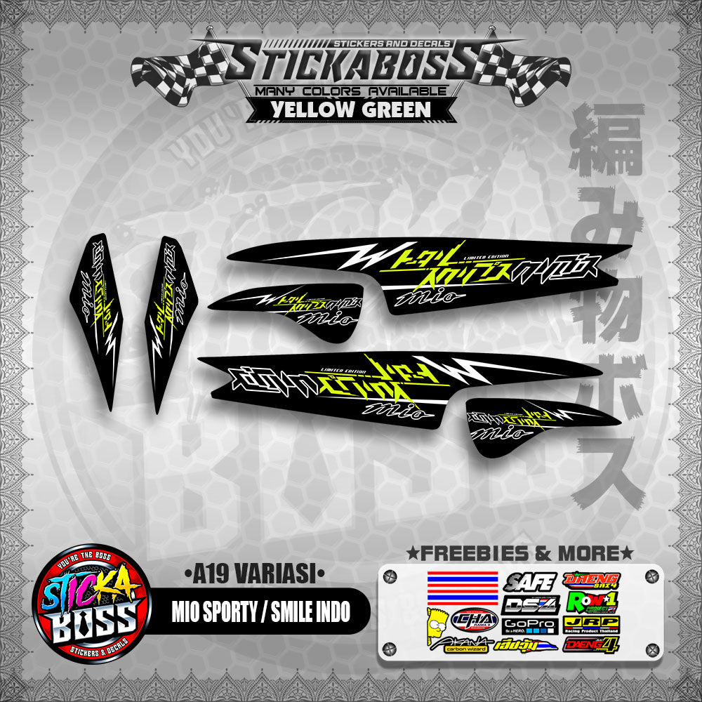 MIO SPORTY / SMILE INDO STICKER DECALS ( A19 VARIASI )【WITH FREEBIES】