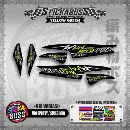 MIO SPORTY / SMILE INDO STICKER DECALS ( A19 VARIASI )【WITH FREEBIES】