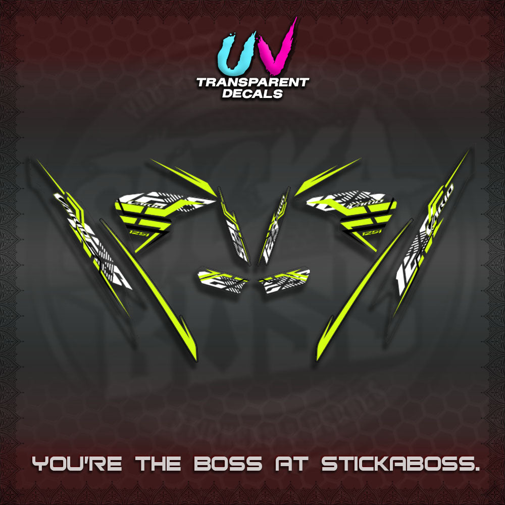 CLICK V2 VARIO UV TRANSPARENT DECALS (2026 SHARP LINES 01)STICKER DECALS By STICKABOSS