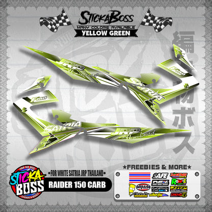 RAIDER 150 CARB DECALS ( FOR WHITE SATRIA JRP THAILAND )【WITH FREEBIES】
