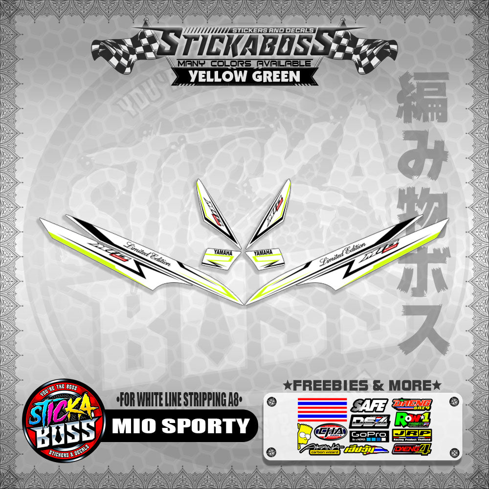 MIO SPORTY INDO DECALS ( FOR WHITE LINE STRIPPING A8 )【WITH FREEBIES】