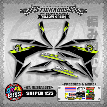 SNIPER 155 STICKER DECALS ( 2025 Y16ZR BLAZE SHARP )【WITH FREEBIES】