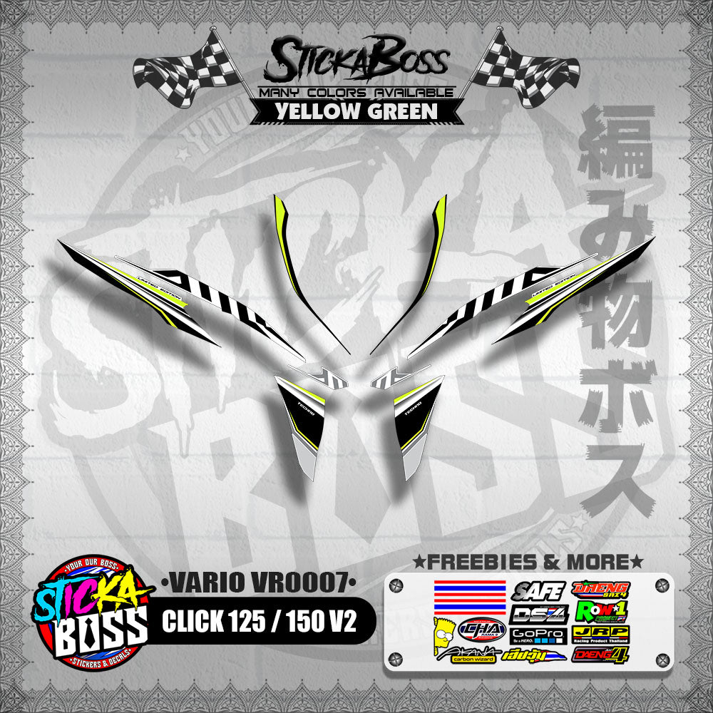 CLICK 125 / 150 V2 DECALS ( VARIO VR0007 )【WITH FREEBIES】