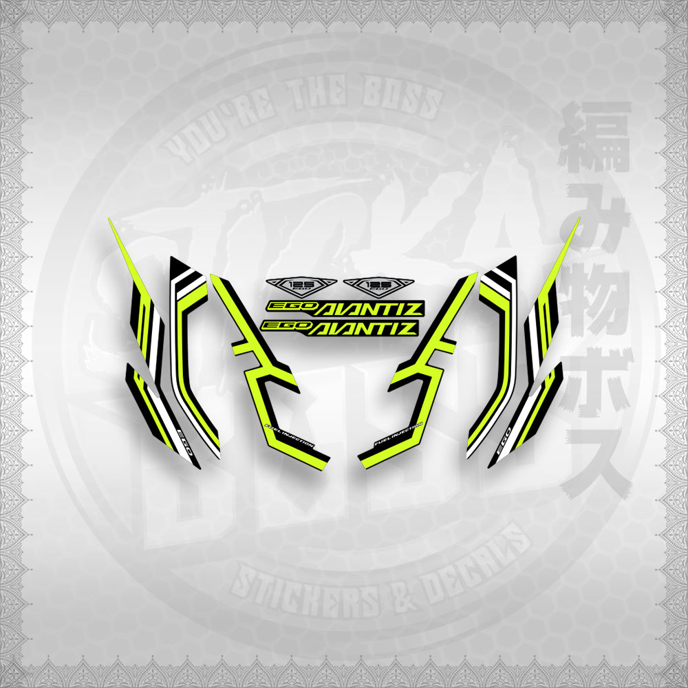 STICKER DECALS for MIO SOUL i125 (MSIEGAVCUDE17) By STICKABOSS (SOFIE LAMINATED WATERPROOF)