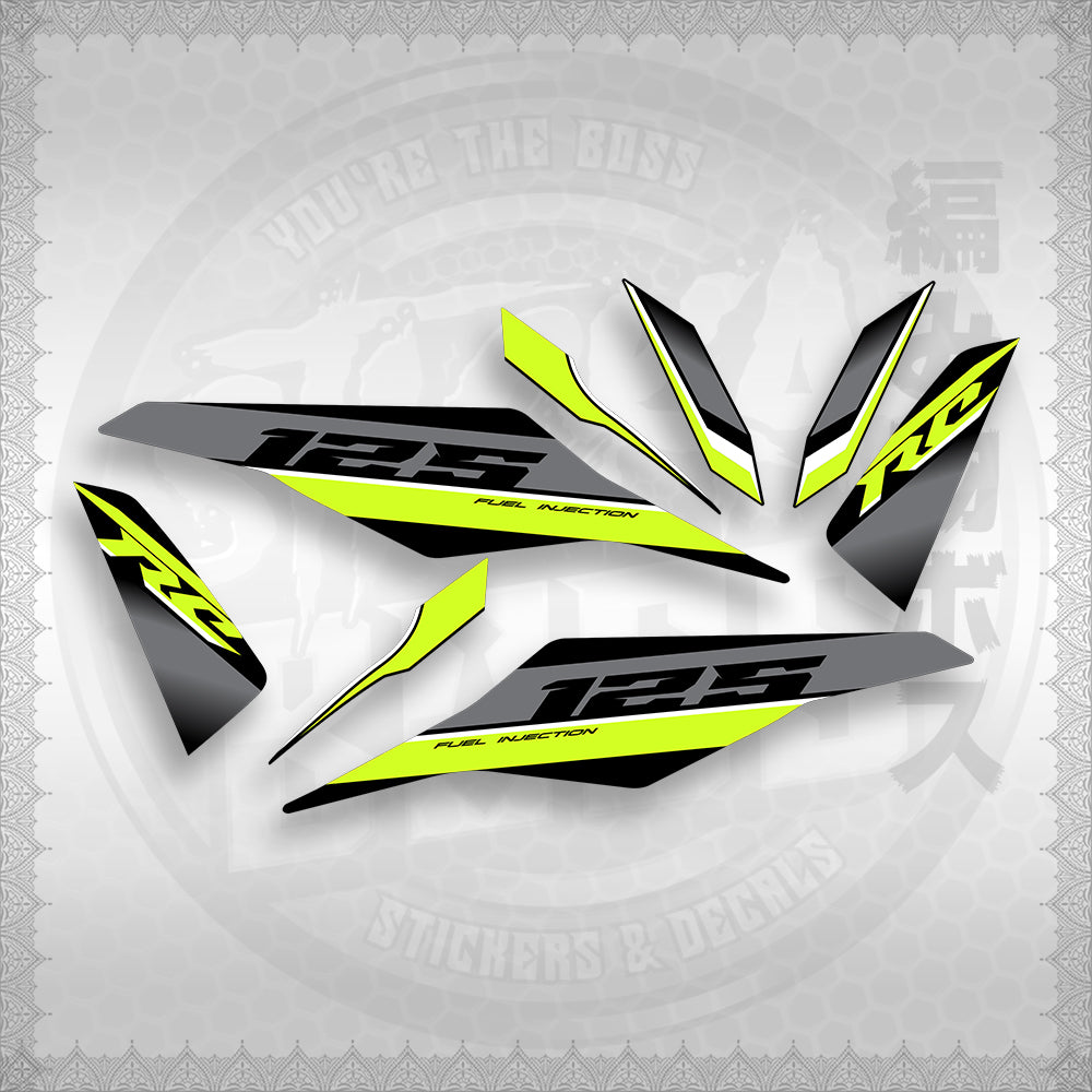 STICKER DECALS for MIO I 125 (MIIM3DARCED) By STICKABOSS (SOFIE LAMINATED WATERPROOF)