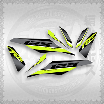 STICKER DECALS for MIO I 125 (MIIM3DARCED) By STICKABOSS (SOFIE LAMINATED WATERPROOF)