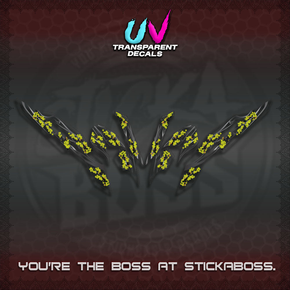 CLICK 125 V3 UV TRANSAPARENT DECALS (2026 SAKURA WIND DESIGN)STICKER DECALS By STICKABOSS