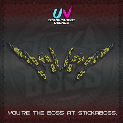 CLICK 125 V3 UV TRANSAPARENT DECALS (2026 SAKURA WIND DESIGN)STICKER DECALS By STICKABOSS