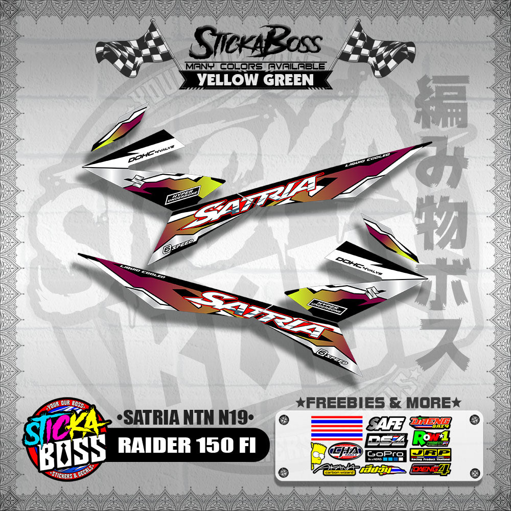 RAIDER 150 FI DECALS ( SATRIA NTN N19 )【WITH FREEBIES】