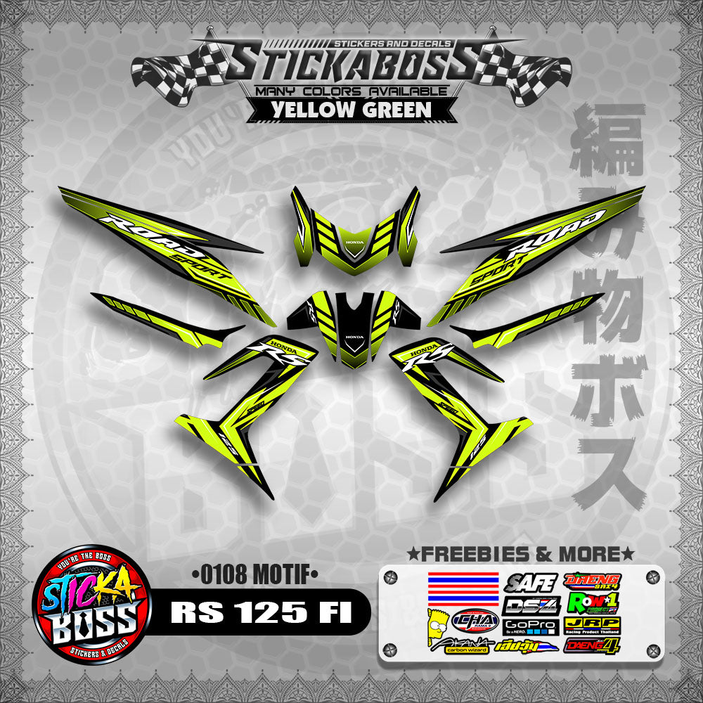 RS 125 FI DECALS ( 0108 MOTIF )【WITH FREEBIES】