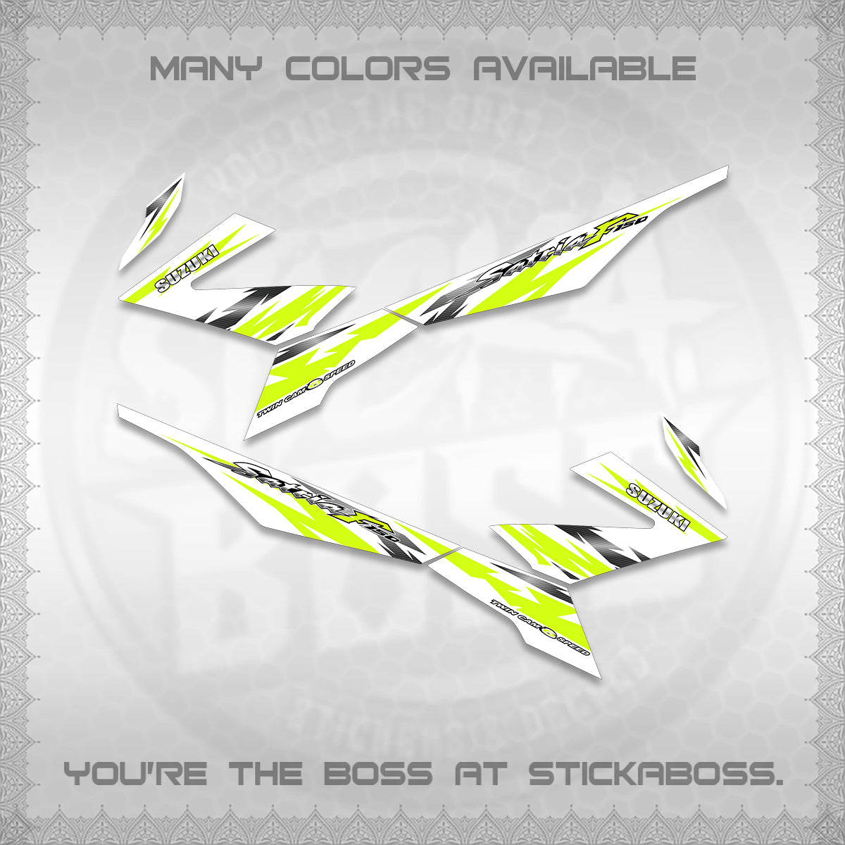 RAIDER 150 FI FOR WHITE SATRIA DECALS (TH CODE 2) STICKER DECALS BY STICKABOSS (Copy) (Copy)