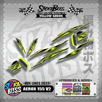 AEROX 155 V2 MALAYSIAN DECALS ( NVX LINES 2023 )【WITH FREEBIES】