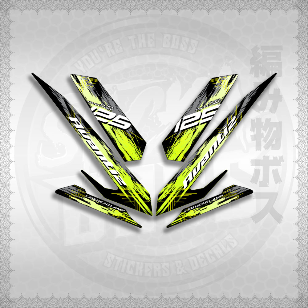 MIO SOUL I 125 GT EGO AVANTIZ STROKE DESIGN STICKER DECALS By STICKABOSS SOFIE LAMINATED WATERPROOF