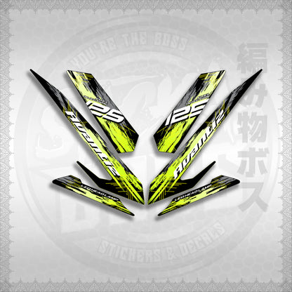 MIO SOUL I 125 GT EGO AVANTIZ STROKE DESIGN STICKER DECALS By STICKABOSS SOFIE LAMINATED WATERPROOF