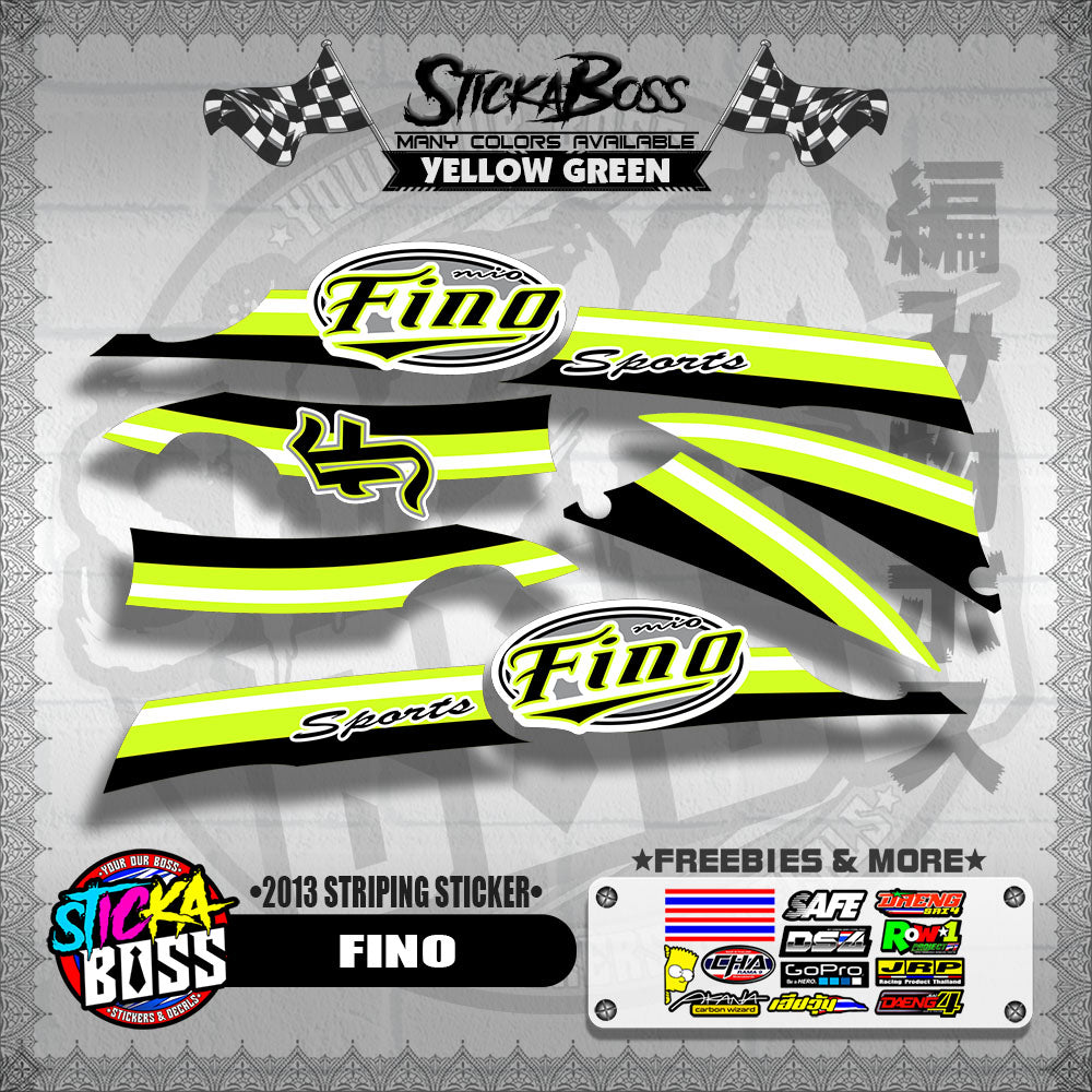FINO DECALS ( 2013 STRIPING STICKER )【WITH FREEBIES】