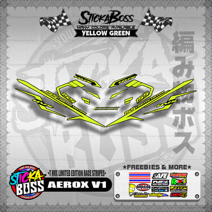 AEROX V1 DECALS ( NVX LIMITED EDITION RACE STRIPES )【WITH FREEBIES】