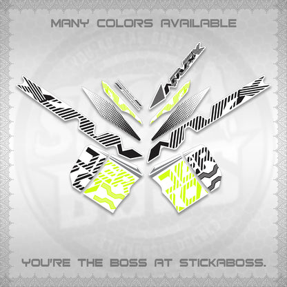 AEROX V2 NVX FOR WHITE DECALS (2024 NEW 001 DESIGN) STICKER DECALS By STICKABOSS