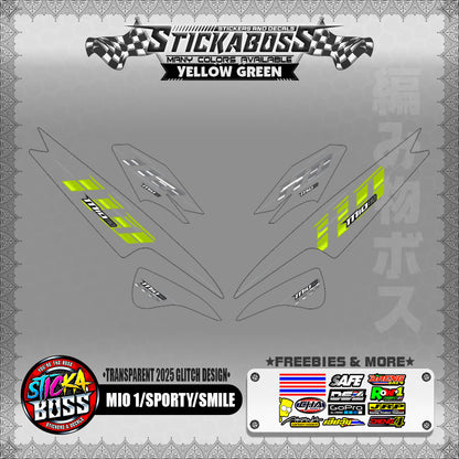 【PREMIUM UV PRINT】TRANSPARENT MIO 1/SPORTY /SMILE STICKER DECALS (2025 GLITCH DESIGN )