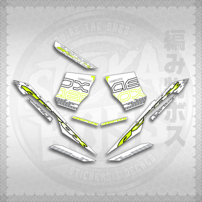 STICKER DECALS for AEROX V3 ALPHA TURBO INDO FOR WHITE (AV3NVBLDE) By STICKABOSS (SOFIE LAMINATED WATERPROOF)