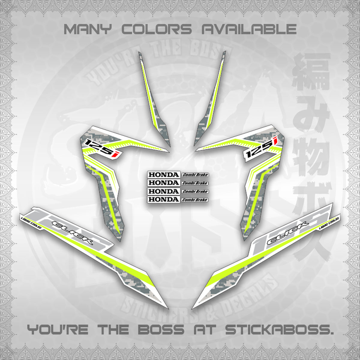 CLICK 125 V3 VIETNAM CONCEPT ( FOR WHITE BARCODE STYLE ) STICKER DECALS By STICKABOSS