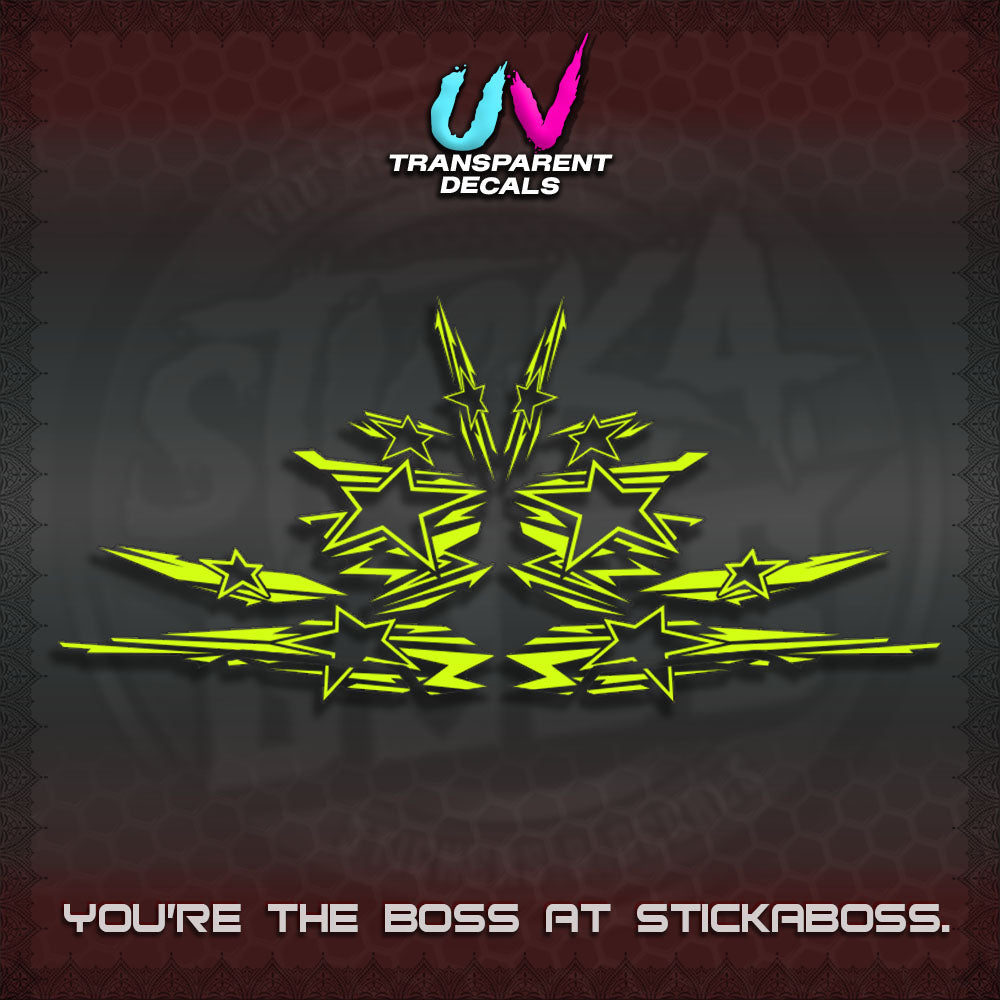 AEROX V3 INDO UV TRANSPARENT DECALS (0006 NEW STAR EDITION)STICKER DECALS By STICKABOSS