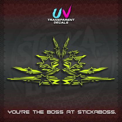 AEROX V3 INDO UV TRANSPARENT DECALS (0006 NEW STAR EDITION)STICKER DECALS By STICKABOSS