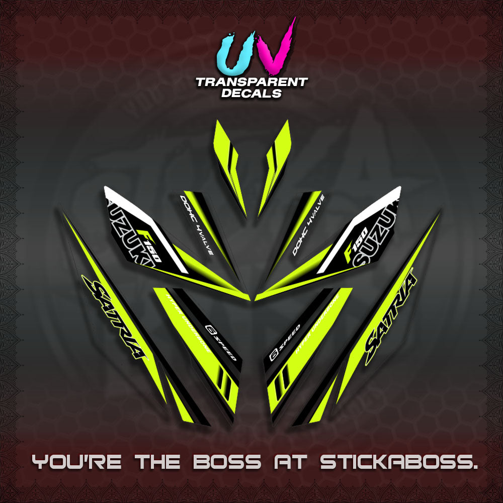 【PREMIUM UV PRINT】TRANSPARENT RAIDER 150 Fi SATRIA DECALS (2026 NTN N22)STICKER By STICKABOSS