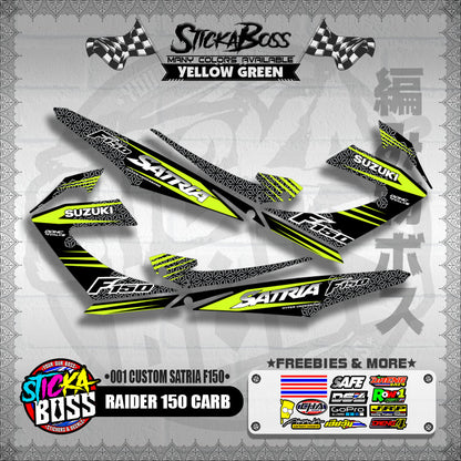 RAIDER 150 CARB DECALS ( 001 CUSTOM SATRIA F150 )【WITH FREEBIES】