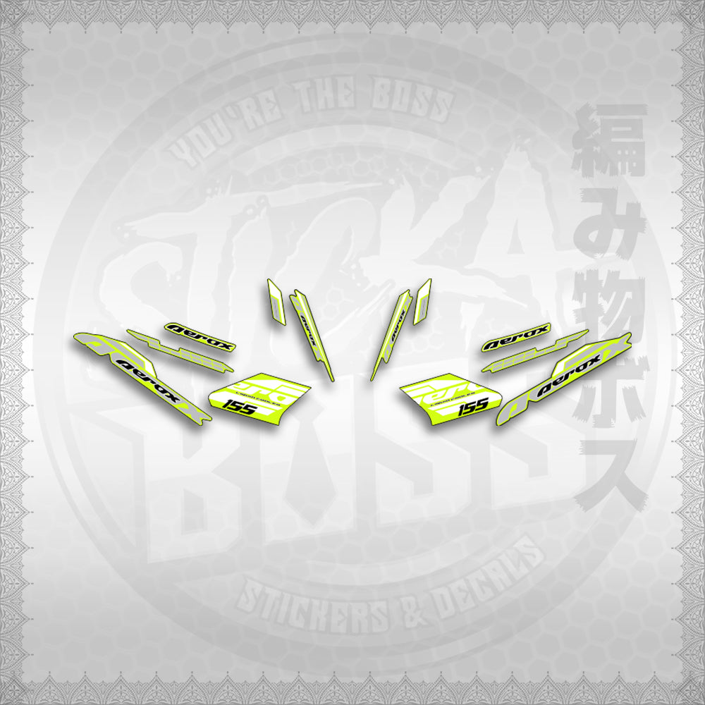 STICKER DECALS for AEROX 155 V1 THAI (AV1BLSI20) By STICKABOSS (SOFIE LAMINATED WATERPROOF)