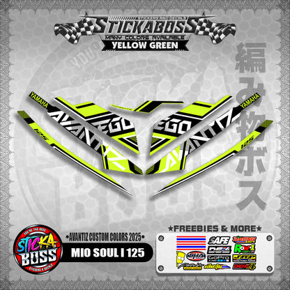MIO SOUL I 125 STICKER DECALS ( AVANTIZ CUSTOM COLORS 2025 )【WITH FREEBIES】