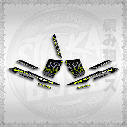 STICKER DECALS for AEROX V3 ALPHA TURBO INDO (AV3NVBLDE) By STICKABOSS (SOFIE LAMINATED WATERPROOF)