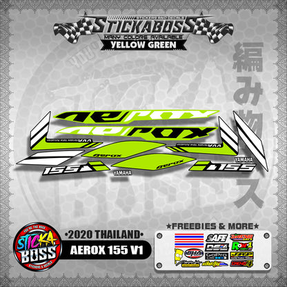 AEROX 155 V1 STOCK DECALS  ( 2020 THAILAND )【WITH FREEBIES】