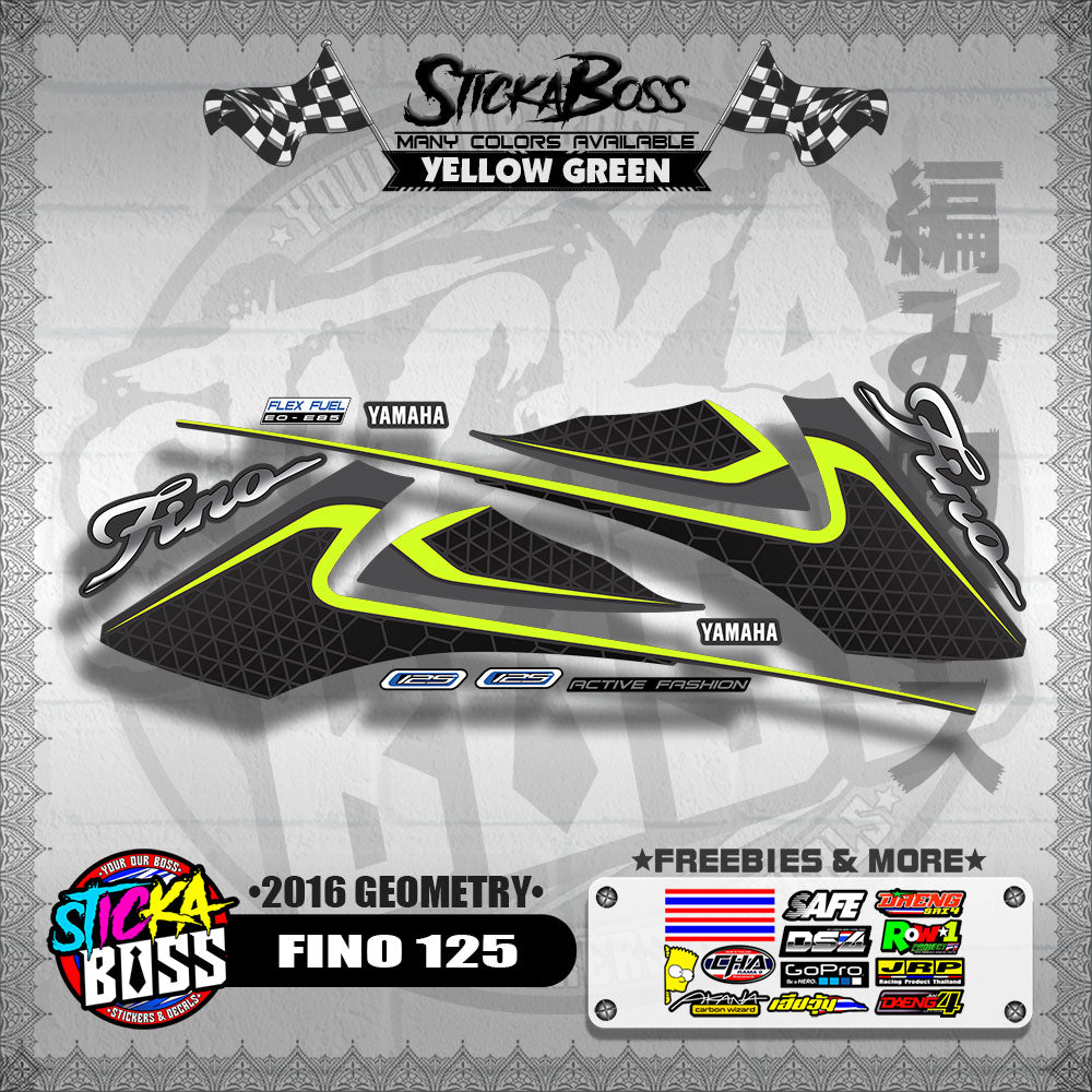 FINO 125 DECALS ( 2016 GEOMETRY )【WITH FREEBIES】