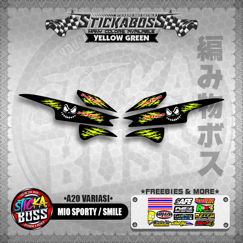 MIO SPORTY / SMILE INDO STICKER DECALS (  A20 VARIASI )【WITH FREEBIES】