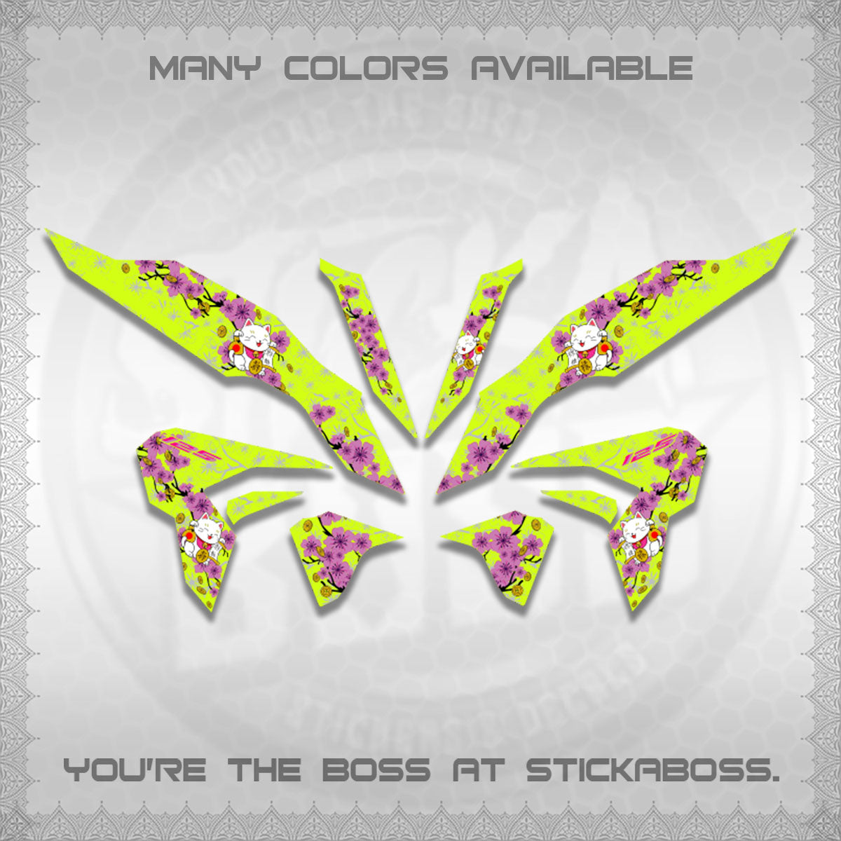 CLICK 125 V3 DECALS (LUCKY CAT SAKURA)STICKER DECALS By STICKABOSS