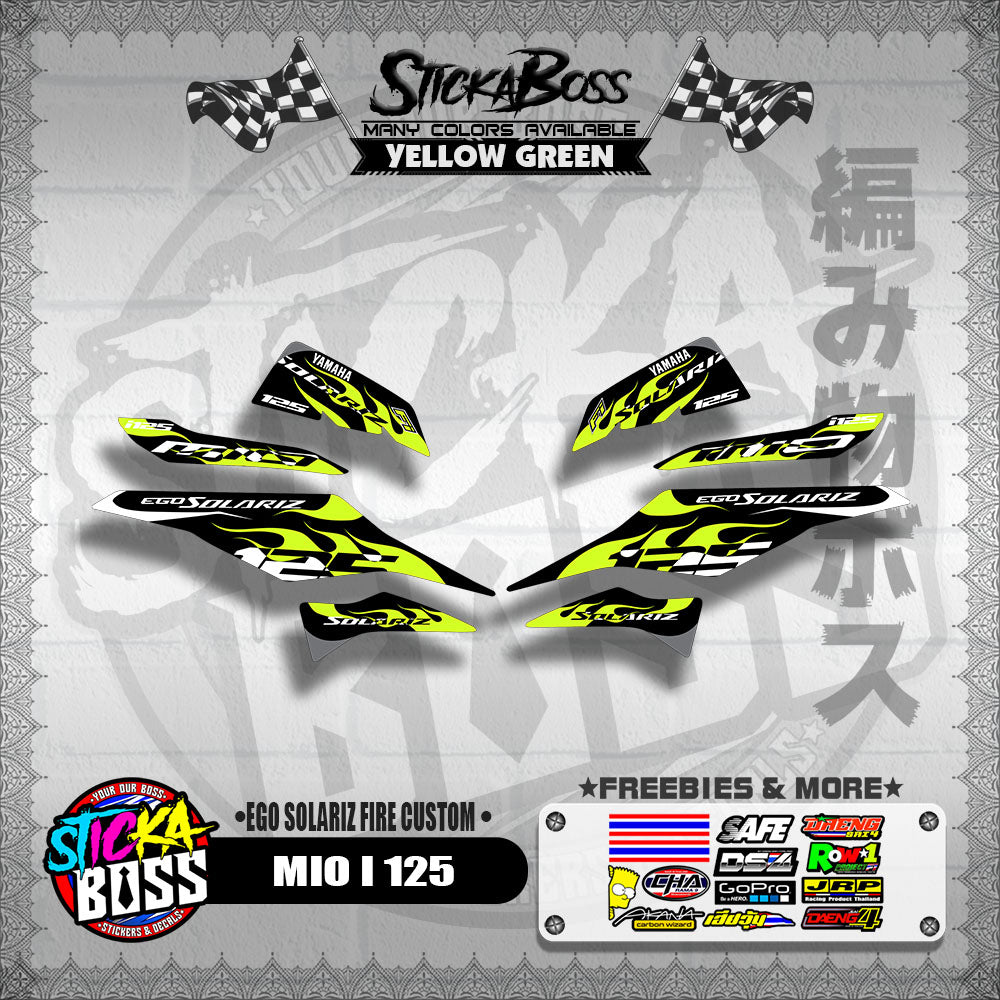 MIO I 125 DECALS ( EGO SOLARIZ FIRE CUSTOM )【WITH FREEBIES】