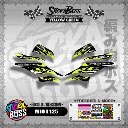 MIO I 125 DECALS ( EGO SOLARIZ FIRE CUSTOM )【WITH FREEBIES】