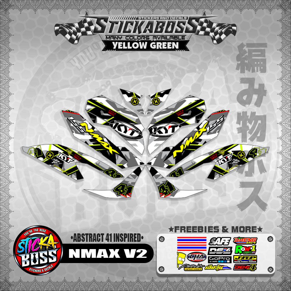 NMAX V2 STICKER DECALS ( ABSTRACT 41 INSPIRED )【WITH FREEBIES】