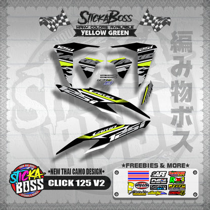 CLICK 125 V2 DECALS ( NEW THAI CAMO DESIGN )【WITH FREEBIES】