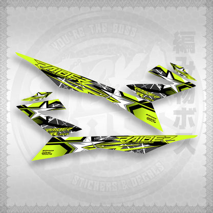 STICKER DECALS for RAIDER 150 FI (RFISATHMATH04) By STICKABOSS (SOFIE LAMINATED WATERPROOF)