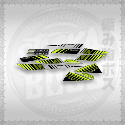 STICKER DECALS for MIO SOUL i125 (MSIEGAVBACU) By STICKABOSS (SOFIE LAMINATED WATERPROOF)