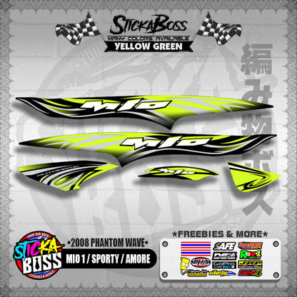 MIO 1 / SPORTY / AMORE DECALS ( 2008 PHANTOM WAVE )【WITH FREEBIES】